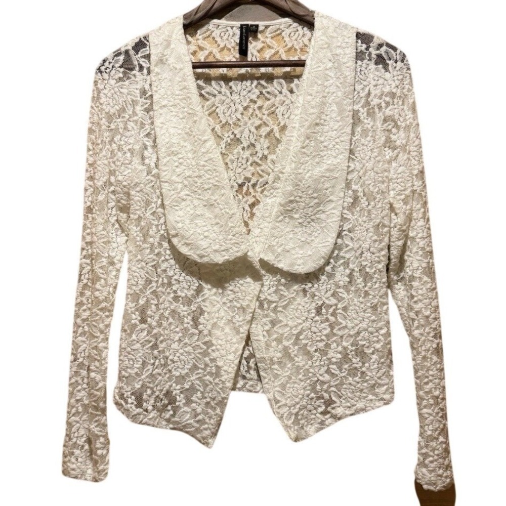 Susan Lawrence Vintage Lace Bohemian Cottagecore‎ Short Ivory Jacket Made USA S